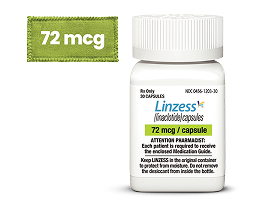 LINZESS dosing tablet containers 145mcg
